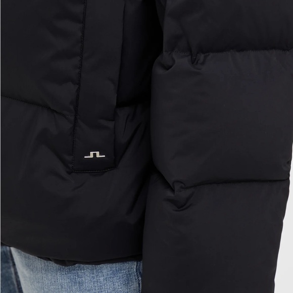 J.LINDEBERG WOMENS SLOANE DOWN JACKET - BLACK 36 Small Medium - Picture 2 of 5
